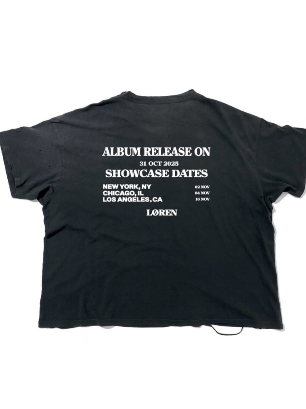 LIVE GIVEAWAY! Final Tour “The Waits” Black Graphic Løren Tee - Picture 2 of 2